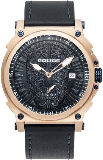 Police Herreklokke PL15728JSR.03 Compass Blå/Lær Ø48 mm Police Herreklokke PL15728JSR.03 Compass Blå/Lær Ø48 mm