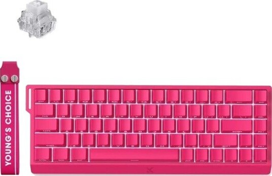 MCHOSE Ace 68 Ice Rhino Magnetic Hall Effect Gamingtastatur Uten Numpad Engelsk (USA) Rød HW-Ace68-28