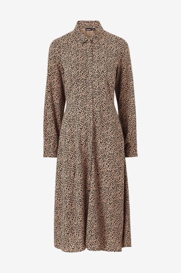 pieceSkjortekjole pcNova LS Midi Dress Brun