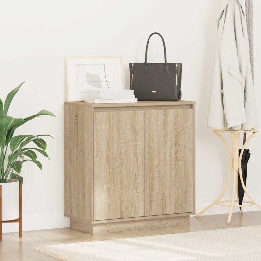 Sideboard med LED i Sonoma Eik 71 x 34.5 x 75 cm Laget av konstruert tre