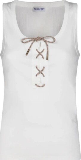 Burberry Dame Topper Hvit S, Burberry Dame Topper Hvit S,