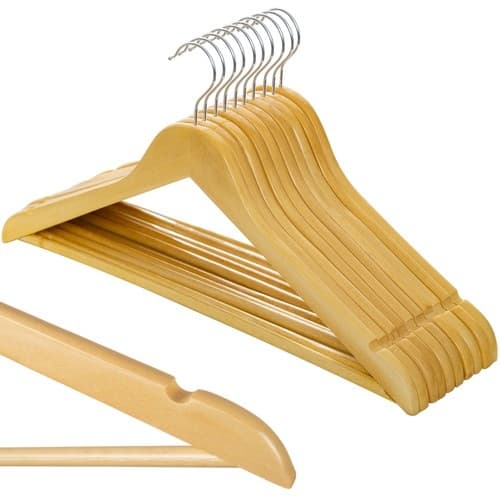 10 Pack Trägalgar / Galgar i Trä Klädhängare