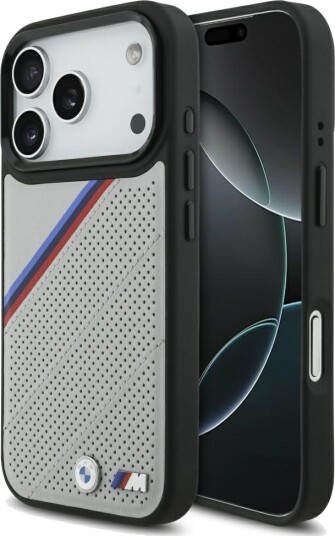 BMW M Tricolor MagSafe-deksel for iPhone 17 Pro - Grå
