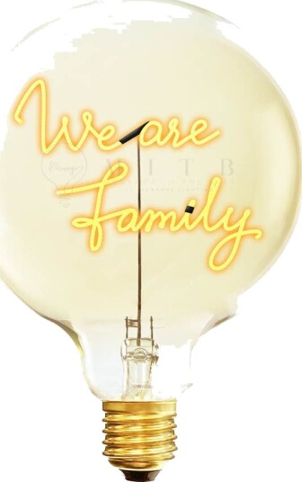 Elements Lighting MITB lyspære LED 17 cm We Are Family ravfarget
