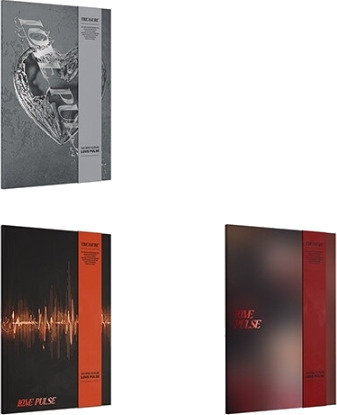 Treasure Love Pulse Random Cover Version incl. 92pg Photobook, Paper Band, Character Card, Poster, 10pc Selfie Photocards, 2 Unit Photocards + Holder CD