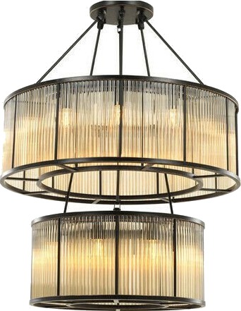 Piatto Pendant Antique Brass/White M