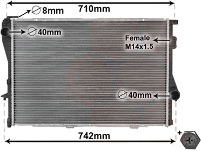 VAN WEZEL 06002170 Radiator motorkjøling