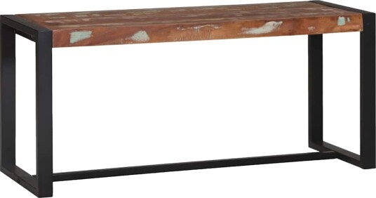 Benk Flerfarget 100x35x45 cm Massivt gjenvunnet tre