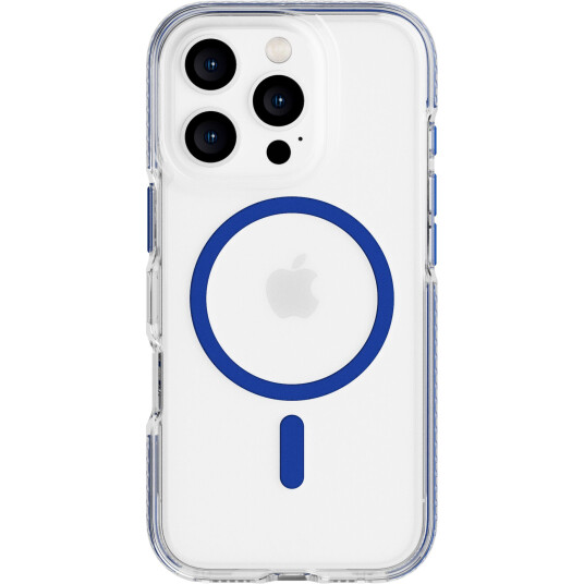 Tech21 EvoCrystal MagSafe deksel for iPhone 16 Pro Blå/Transparent