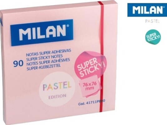 Milan Karteczki Selvklebende Rosa Milan Super Sticky Pastel 76 X 76 90 Stk