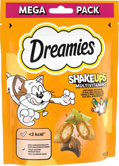 Dreamies Shakeups Multivitamins Snacks Fjærkre Picknick 165 G