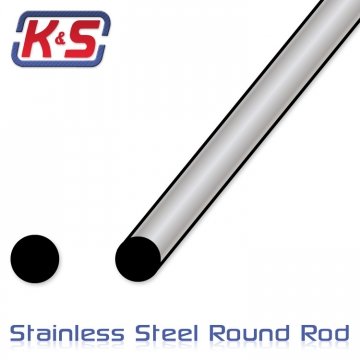 K&S 5487137 Stainless rod 4.8x305mm 3/16'' 1