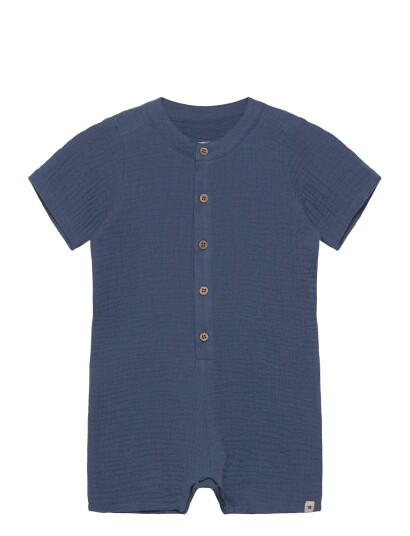 Huttelihut Playsuit Ss Muslin Navy 92
