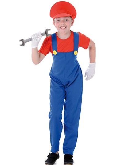 Mario Inspirert Barnekostyme Strl 8 10 ÅR