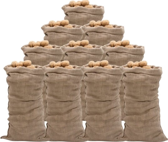  Jutesekker 10 stk 65x135 cm 100% jute 220 gsm 155780