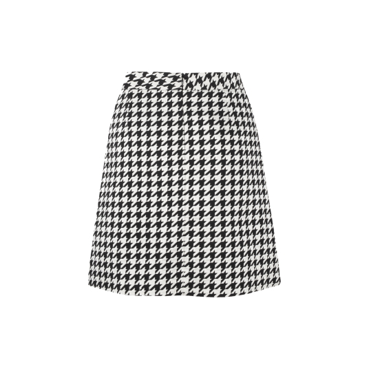 Annabeth Skirt Black AOP M Houndstooth skirt