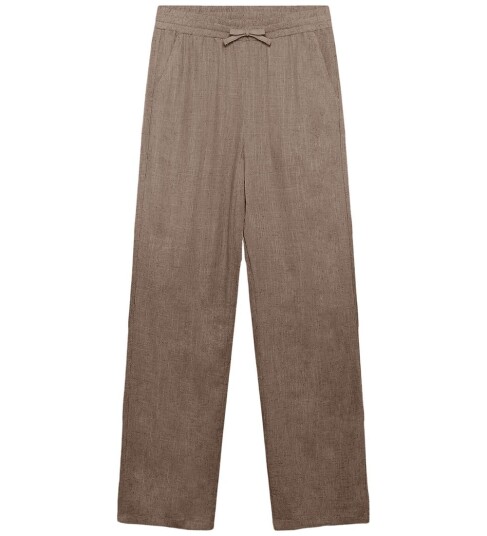 Grunt Bukser GrAllan Viskose/Lin Light Brown Grunt 10 år 140 Bukser bomull Brun