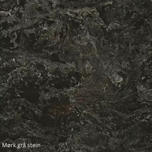 Vikingbad Solid Surface Benkeplate D46 Mørk grå Stein / 200cm