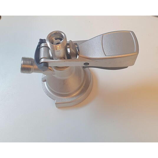 A-Type Keg Coupler S.S 5/8" gjenger på inn- og utgang