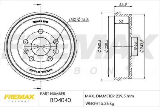 Bremsetrømmel FREMAX BD 4040