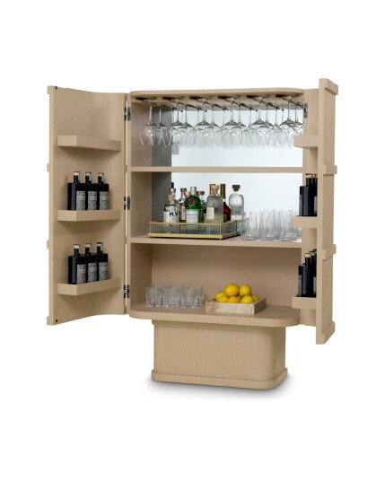 Cabana Bar Cabinet Washed Oak