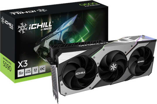 Inno3D GeForce RTX 5090 iCHILL X3 32GB GDDR7 RAM Grafikkort Inno3D GeForce RTX 5090 iCHILL X3 32GB GDDR7 RAM Grafikkort