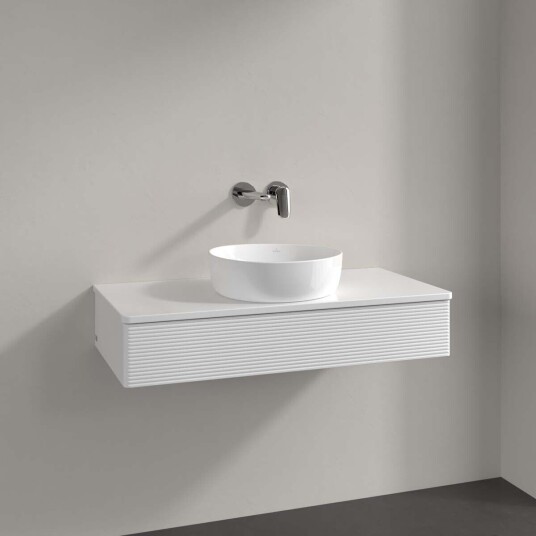 Villeroy & Boch Antao Servantskap med 1 skuff 100x50x19 cm m/lys Hvit Høyglans