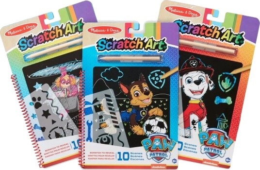 Melissa & Doug Paw Patrol Skrapekunstsett Chase Skye Marshall Melissa & Doug Paw Patrol Skrapekunstsett Chase Skye Marshall