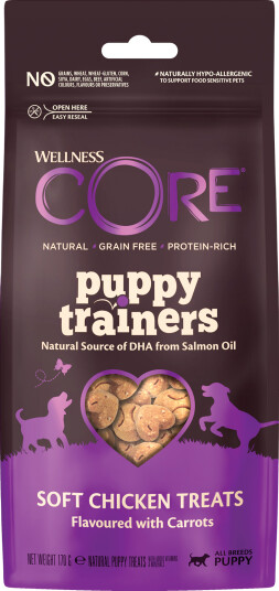 Crunchy Chicken Belønningsgodbiter til Valp 170 g x 6 - CORE Petfood