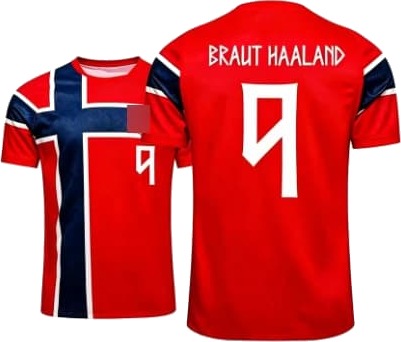 2026 Norges hjemme VM fotballtrøye – voksen og barnestørrelser 100–6XL No. 9 Haaland