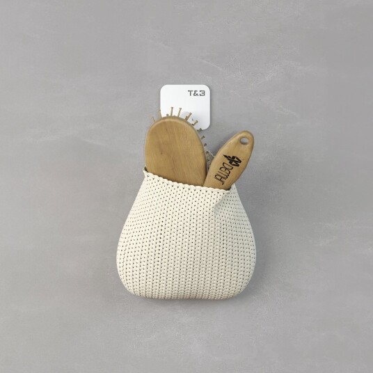 T&B KNAGG MED 2 KROKER - MATT HVIT 3M TAPE T&B KNAGG MED 2 KROKER - MATT HVIT 3M TAPE