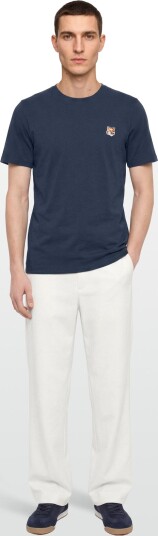 Maison Kitsune Fox Head Patch Regular Tee Shirt Navy M