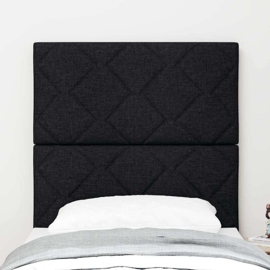 LED Hodegavl Diamantblokker Design Svart 80 cm Stoff LED Hodegavl Diamantblokker Design Svart 80 cm Stoff