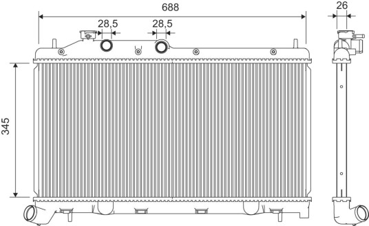 VALEO 701383 Radiator motorkjøling