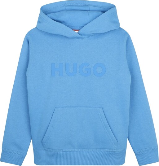 Hugo Kids Hooded Sweatshirt Blue 140