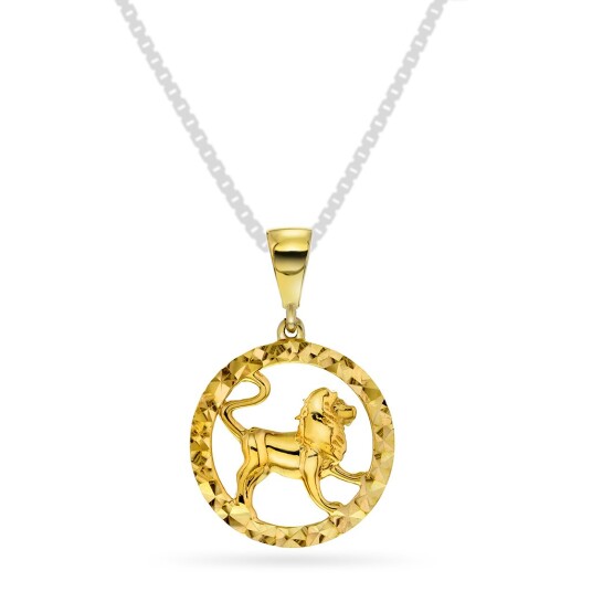 Pan Jewelry, Anheng i 585 gult gull horoskop Løven Pan Jewelry, Anheng i 585 gult gull horoskop Løven