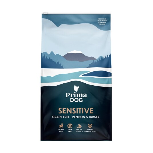 PrimaDog Adult Sensitive Grain Free Wild Turkey - Økonomipakke: 2 x 10 kg