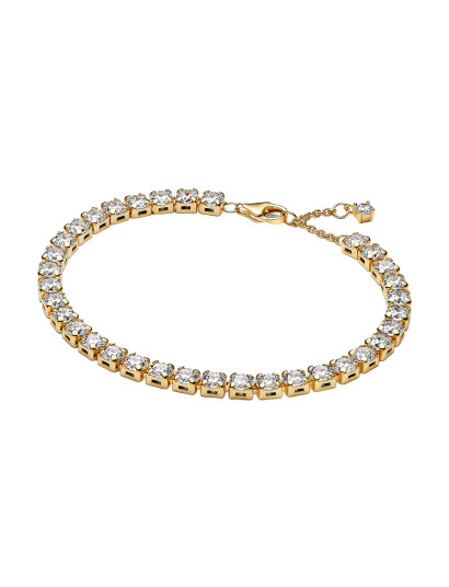 Pandora 14K Gold-Plated Tennis Bracelet With Clear Cubic Zirconia - Gold - 16 CM Pandora 14K Gold-Plated Tennis Bracelet With Clear Cubic Zirconia - Gold - 16 CM