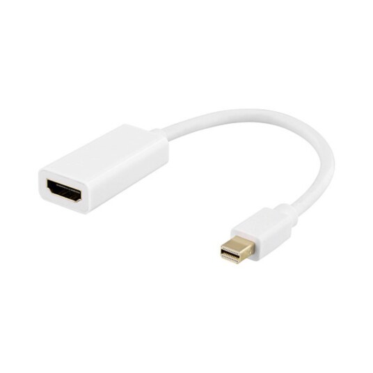 Deltaco Mini DisplayPort til HDMI 4K-adapter 0,2m Hvit