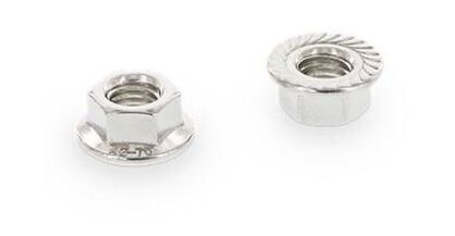 Schäfer & Peters 692324 Flensmutter M6MF A2 DIN 6923 RILLET M4 500-pakk Innfesting
