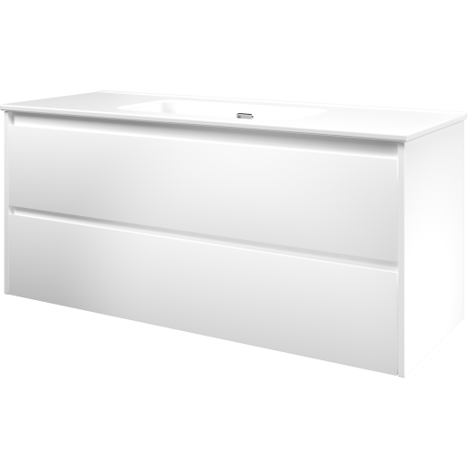Sanibell Proline møbelpakke, uten armaturhull, 121x46 cm, matt hvit Sanibell Proline møbelpakke, uten armaturhull, 121x46 cm, matt hvit