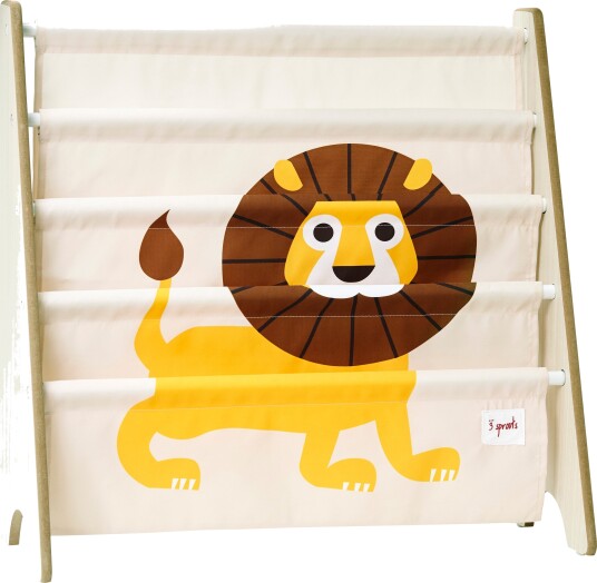 3 Sprouts Book Rack Yellow Lion