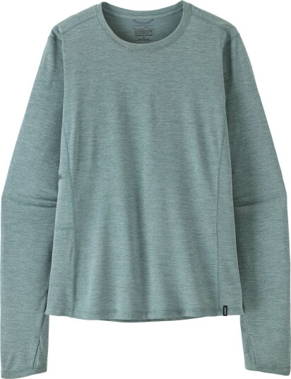 Patagonia Women"s Long Sleeved Capilene Cool Sun Shirt Nouveau Green Blue Sage X dye S