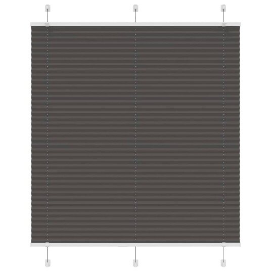 plisségardin sort 115x150 cm Stoff Bredde 114,4 Polyester