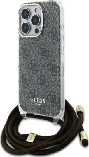 Guess Crossbody Cord 4G Mobildeksel for iPhone 16 Pro - Brun