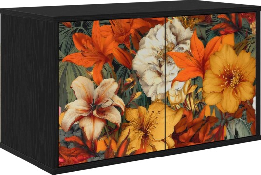vidaXL Vegghengt TV skap GENNEP 69 x 33 x 40 cm Svart eik