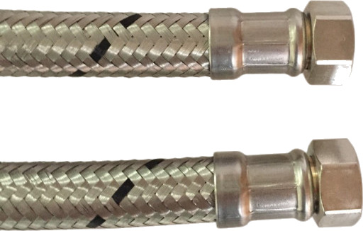 Neoflex silikon, rustfritt flettet DN20 3/4" x 3/4" L 1200 mm.