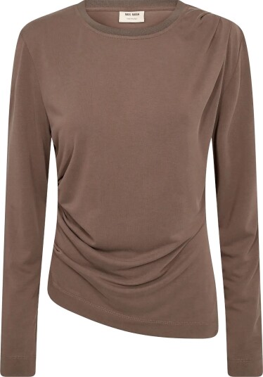 MOS MOSH Mmami O Ls Draped Tee Brown XS