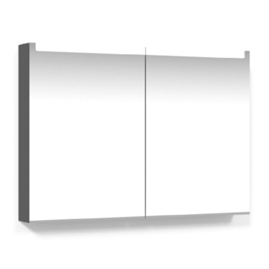 Macro Design Crown Speilskap Innfelt Belysning med 2 dør Antrasitt / 100cm Macro Design Crown Speilskap Innfelt Belysning med 2 dør Antrasitt / 100cm
