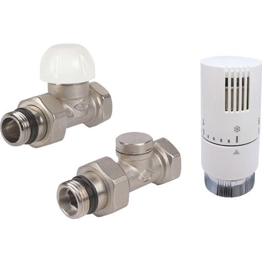 Kriss Skandi Rum Projekt 1/2" Ventilsett M/romtermostat Høyre Hvit